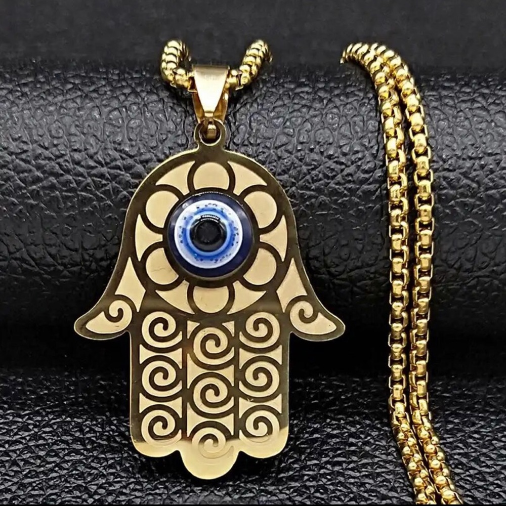 Steeling silver evil eye 🪬 Golden bracelet